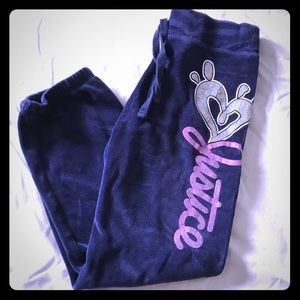 Justice Purple Velour Sweatpants